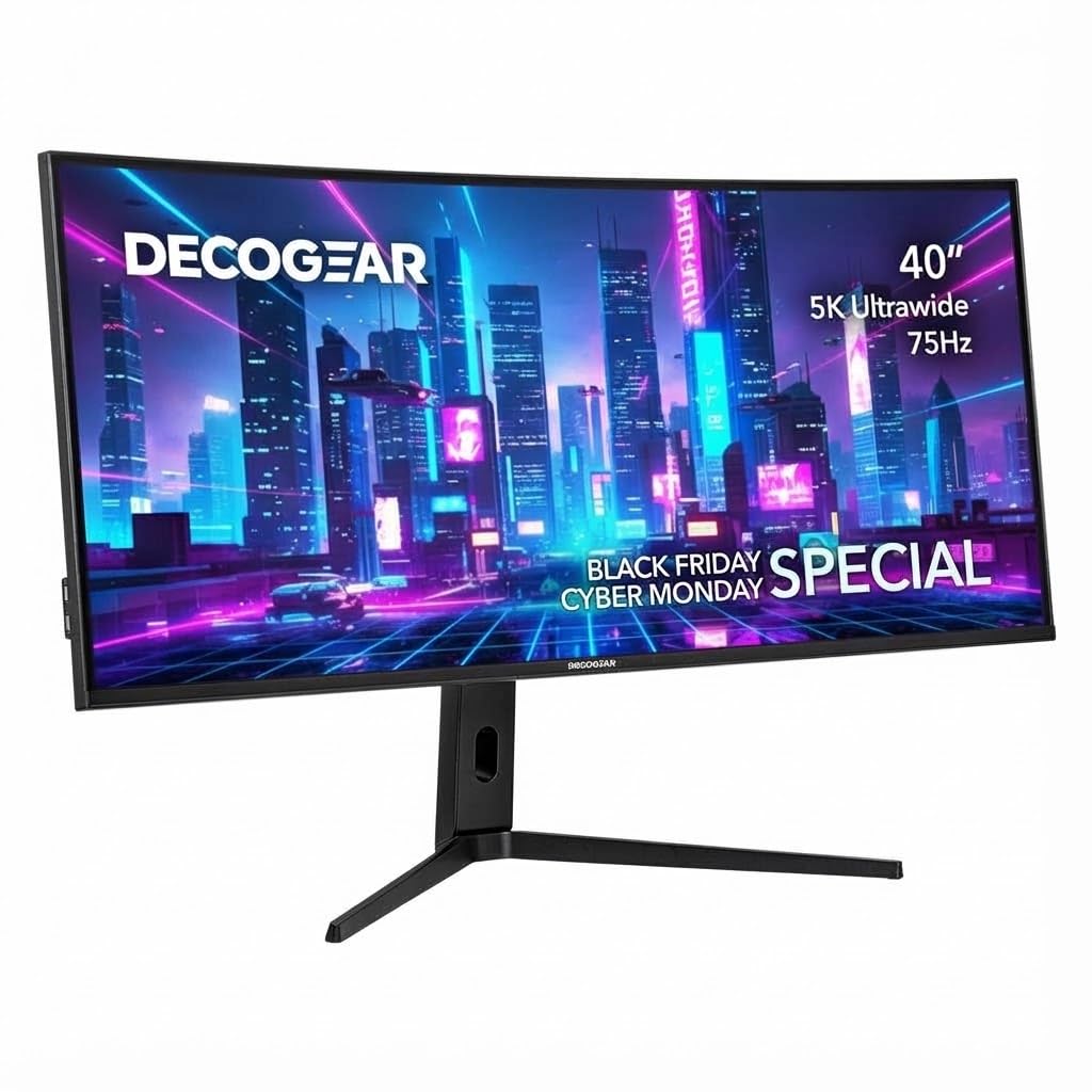 Photo 1 of **MAJOR DAMAGE. NO PICTURE. SELLING FOR PARTS**Deco Gear 40” 5K UltraWide Monitor (5120 ×2160), IPS, HDR10, 21:9, 100% sRGB / 96% DCI-P3, USB-C, HDMI, DP, PIP/PBP, Adaptive Sync - Pro Color Accuracy for Creators & Multitasking - American Seller