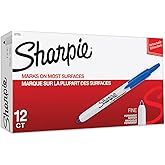 Sharpie 32703 Retractable Permanent Marker, Fine Bullet Tip, Blue (SAN32703)