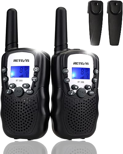 Retevis RT388 Walkie Talkies for Kids Long Range VOX Flashlight 2 Pack