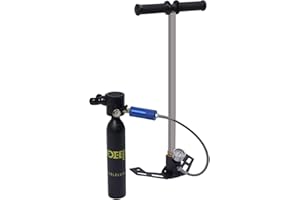 LIANDU-US Mini Scuba Tank 0.5L Refillable Oxygen Cylinder Scuba Diving Tank with Pump 10 Minutes Underwater Breathing Diving Tank Kit 3000 PSI Portable Scuba Diving Snorkeling Equipment