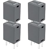 Cuttnell 4-Pack 13500114 Relay 12V 40A 4-Pin | Compatible with Chevy Silverado Tahoe Impala GMC Denali, Fixes Engine Running Hot and Headlight Ghost Failures