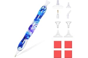 RECORDARME Diamond Art Pen, Resin Diamond Painting Pen Tools Accessories, Ergonomic Design Shiny Diamond Dot Pen(Clear Sky)
