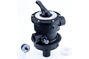SP0714T Top-Mount Multiport Valve Compatible with Hayward Vari-Flo XL, VL and Pro Series Sand Filter, 1-1/2 Inch Plumbing, 7 