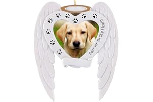 MAXORA Dog Memorial Photo Frame Ornament - Personalized Forever in Our Heart Dog Ornament - Dog Sympathy Gift - Pet Remembrance - Pet Loss Gift Idea