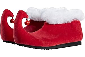 COSTUME AGENT Green Monster Christmas Movie Red Shoes with Bells Adult Halloween Costume Cosplay