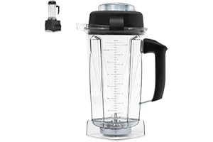 BRVTEK For Vitamix Blender Pitcher,64oz for vitamix 5200 blender pitcher,fit for 5000 6300 7500 Pro200/500/750 Vita-Prep vm0101/vm0102/vm0103/vm0197 E310/320,Classic C/Commercial/Explorian etc.5 YR Warranty