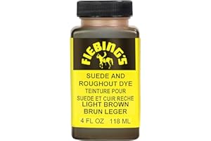 Fiebing's Light Brown Suede Dye (4 oz) - Recolor, Brighten & Restore Suede & Roughout Leather Shoes, Furniture, Purse - Inclu