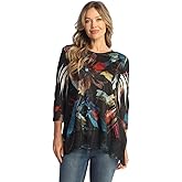 Jess & Jane Women's Sonata Tunic Top with Chiffon Hem