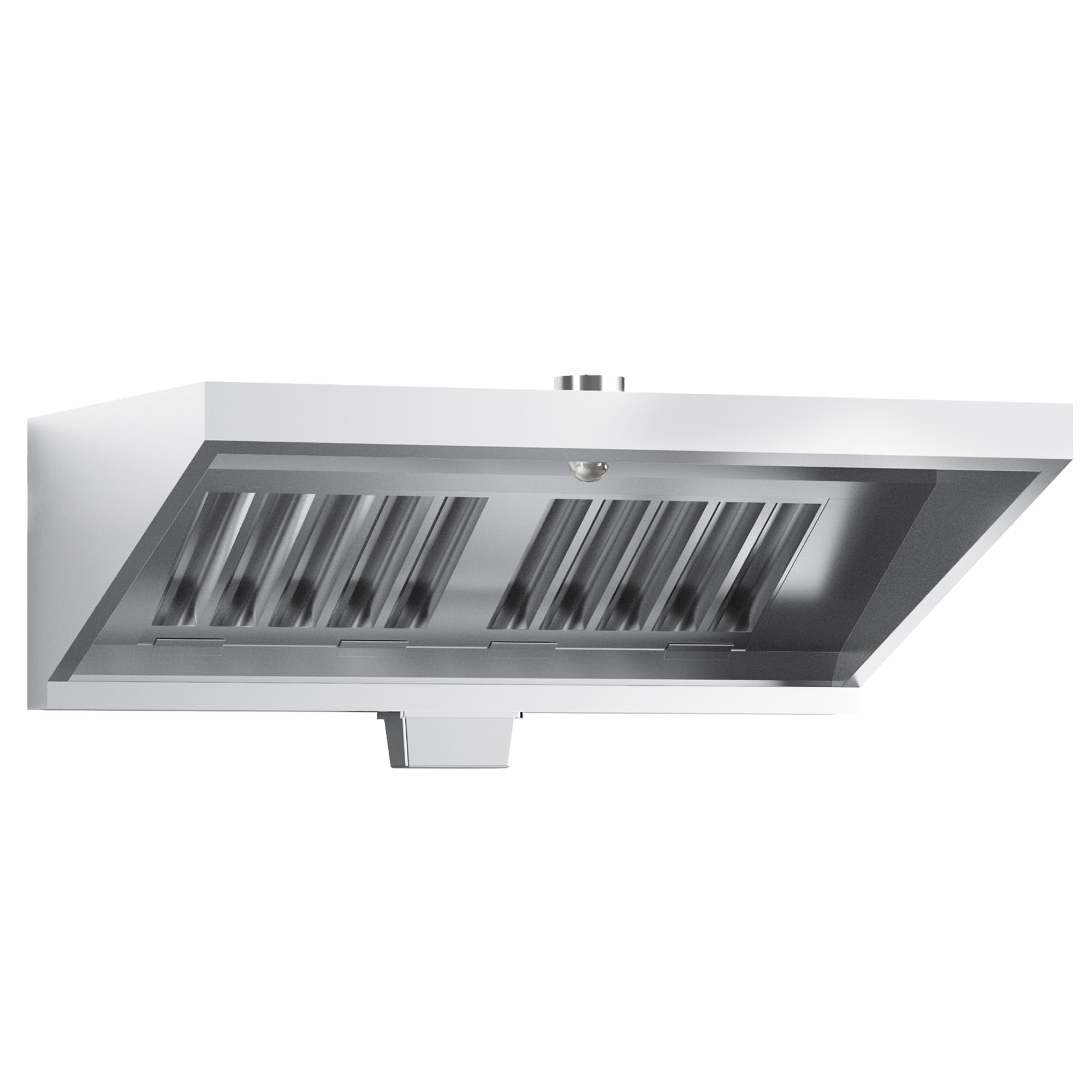 Photo 1 of Commercial Exhaust Hood 4 FT Stainless Steel Concession Trailer Hood with 2 Removable Hood Filters, Grease Cup and Hood Light, Rust Resistant Vent Hood for Restaurant Commercial Kitchen, NSF Listed