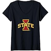 Womens Iowa State Cyclones Icon Officially Licensed V-Neck T-Shirt
