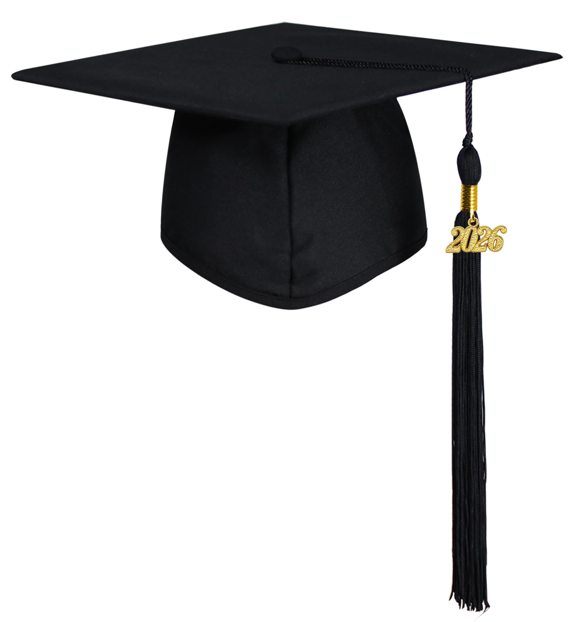 GraduatePro Graduation Cap Hat for Adults 2026 Mortor Board Academic High School University with Black Tassel