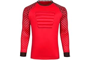 KAMAJSIO Soccer Goalie Jersey Youth - Elbow & Chest Padded Youth Soccer Goalie Jersey - Adult Football Goalkeeper Shirt