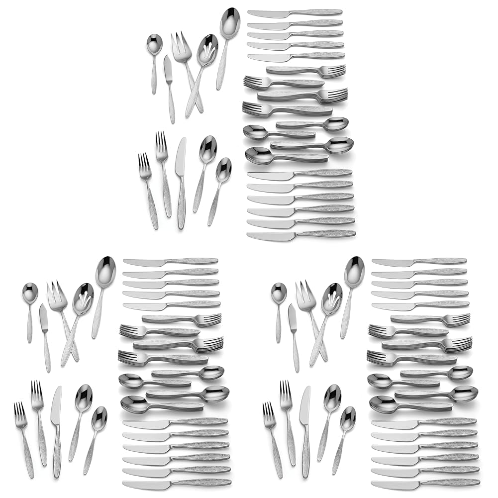 Lenox Emerick 65-Piece Flatware Set, 9.70 LB, Metallic (Pack of 3) Image