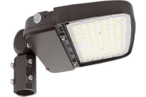HOCINDERAL 200W LED Parking Lot Light, 32000LM LED Shoebox Light with Photocell, IP66 Waterproof Commercial Outdoor Street Area Lighting for Parking Lot, 150W 100W Tunable, 3 Color Temperature, ETL Listed