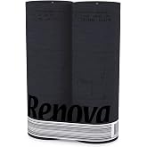 Renova Toilet Paper 3-Ply, Pack of 6 Compact Rolls- 140 Sheets,Soft,Black | Eco-Label Certified, Dermatologically Tested, Septic Safe, Sustainable &amp; Soft, Colored Bathroom Tissue, Gift Idea