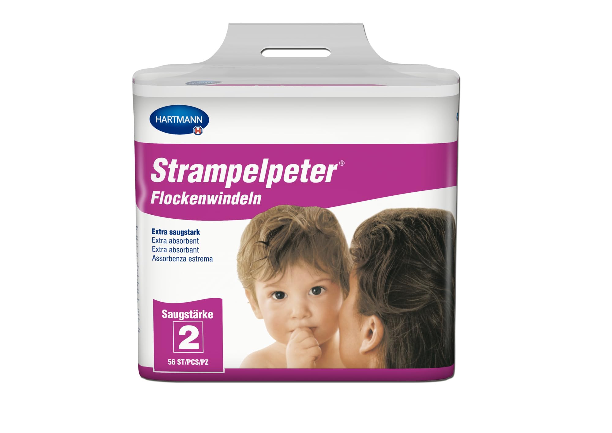 HARTMANN Strampelpeter Maternity Pads - After Birth & Postpartum Essentials, 56 Pack, Skin-Friendly & Non-Woven, Ideal for Leaks and Slight Incontinence, Absorbs up to 570ml