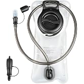 Replacement Hydration Bladder Compatible with Camelbak Backpack, 2L | Water Bladder for Hiking Backpack, BPA-Free Leakproof Reservoir with 2 Bite Valves, Hydration Pack for Camping, Cycling
