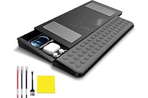 HAONON Computer Tilt Keyboard Stand - Acrylic Ergonomic Keyboard Holder for Easy Typing Working, Keyboard Riser with Comfortable Wrist Rest for Keyboard, Office, Home - Fits All Keyboard Sizes