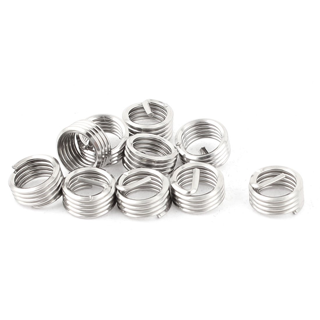 Sourcingmap 10Pcs 304 Metal Helicoil Wire Thread Repair Inserts M8 X 1.25mm X 1D