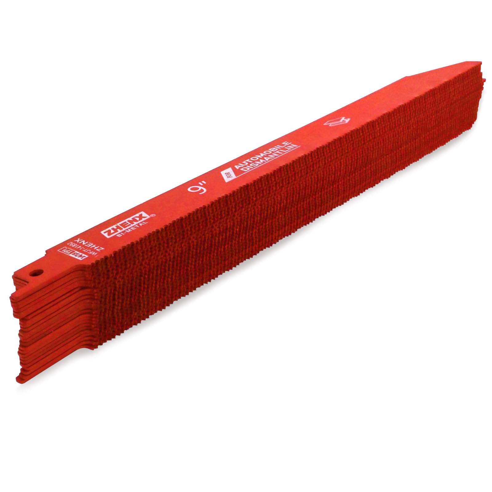 Photo 1 of 25 Pack 9 inch 14/18 TPI Auto Dismantling Reciprocating Saw Blades for 1/16-5/16 Medium Metals,Bi-Metal Reciprocating Saw Blades for Automobile Dismantling