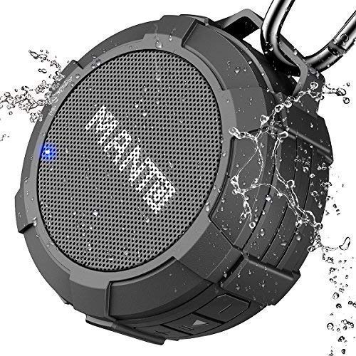 Bluetooth Speaker MANTO Cuckoo Portable Wireless Mini Waterproof Stereo Sound System for Shower, Outdoor Hiking, Camping, Cycling - Grey
