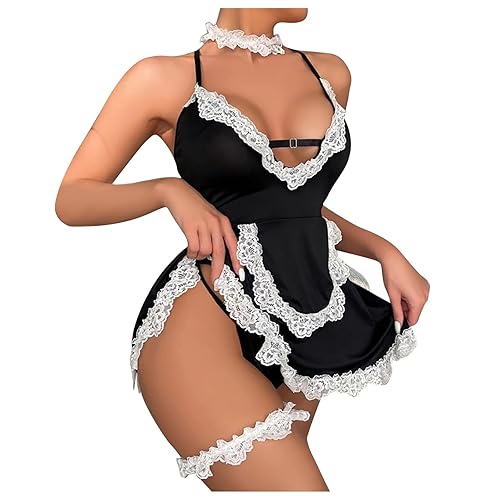 sexy lingerie cheap Red Lace Apron Babydoll Set, Lace Babydoll Set main image 1