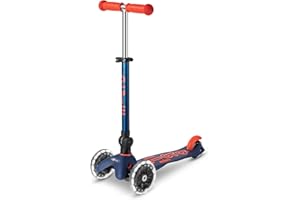 Micro Kickboard - Mini Deluxe Foldable LED Scooter, 3-Wheeled, Lean-to-Steer, Swiss-Designed Micro Scooter with LED Light-Up Wheels, for Kids Ages 2-5