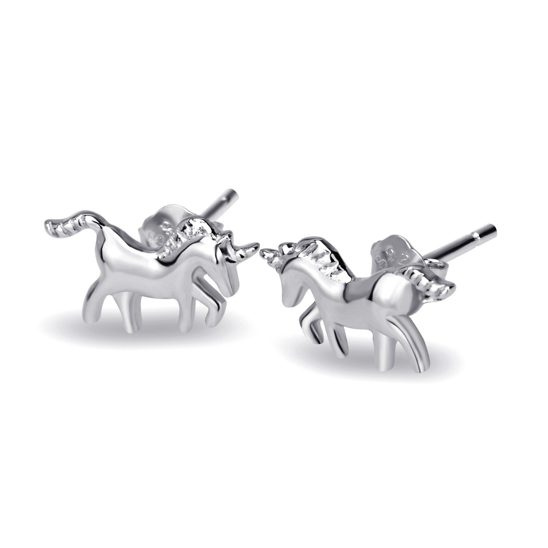 Silver Stud Earrings for Women, 925 Sterling Silver Unicorn Studs Earrings Set,Jewellery Gifts Earings For Womens Girls Mum Daughter