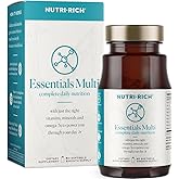 Nutri-Rich Essentials Multi | Multivitamin Supplement for Adult with Fish Oil Omega-3, Supports Energy, Immune Health, Vitamin A, C, D3, E, K2, and Zinc, Non-GMO, Gluten Free (60 Count)
