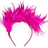 JUNBESTN Feather Fascinator Women Halloween Christmas Tea Party 20s 50s 80s Headband Hat