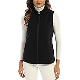 Argstar Women's Fleece Vest, Sleeveless, 6 Pockets, Lightweight, Casual, for Daily Life and Outdoor Activities