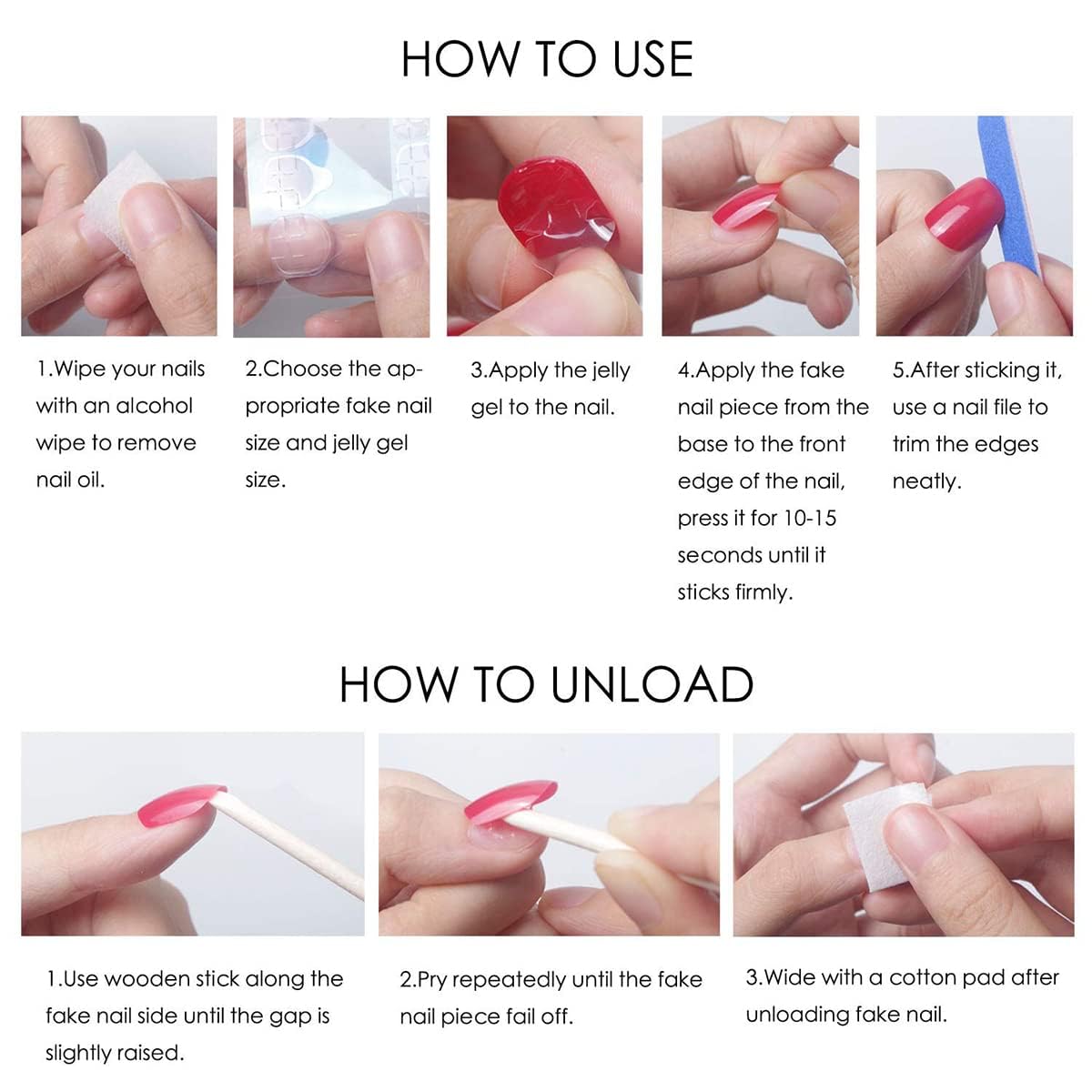 Valentine's Day Press on Nails Short Red Heart Square Fake Nails with Designs Full Cover False Nails Glossy Pink Acrylic Nails Cute Artificial Nails Extra Short Press on DIY Nail Decorations for Women - Image 7