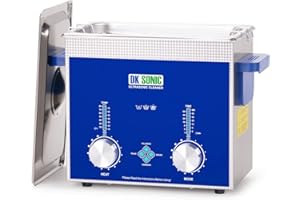 DK SONIC Ultrasonic Cleaner - Ultrasonic Jewelry Cleaner,Sonic Cleaner,Ultrasound Lab,Carburetor,Gun,Parts,Glasses Cleaning Machine with Encoded Timer and Heater(0.79Gal-3L)