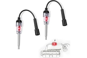 povtii 2 PCS Inline Spark Plug Tester, Plug-in Auto Straight Boot Engine Ignition Tester, Internal External Engine Armature Diagnostic Detector for Motorcycle Lawn Mower, Car Accessories