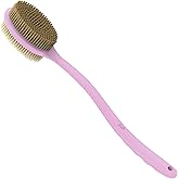 Avilana Back Scrubber for Shower,19 inch Silicone Body Scrubber with Handle, Shower Back Scrubber for Men and Women, Back Bru