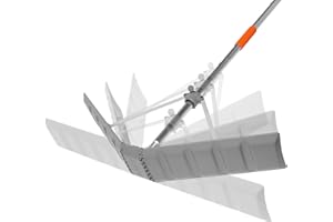 EZ Smart Snow Roof Rake w 16ft Pole, Easy Snow Removal from Roof, Prevents Ice Dams, Quick Assembly, 36 Inches Wide, 21 Foot Reach, Designed in The USA