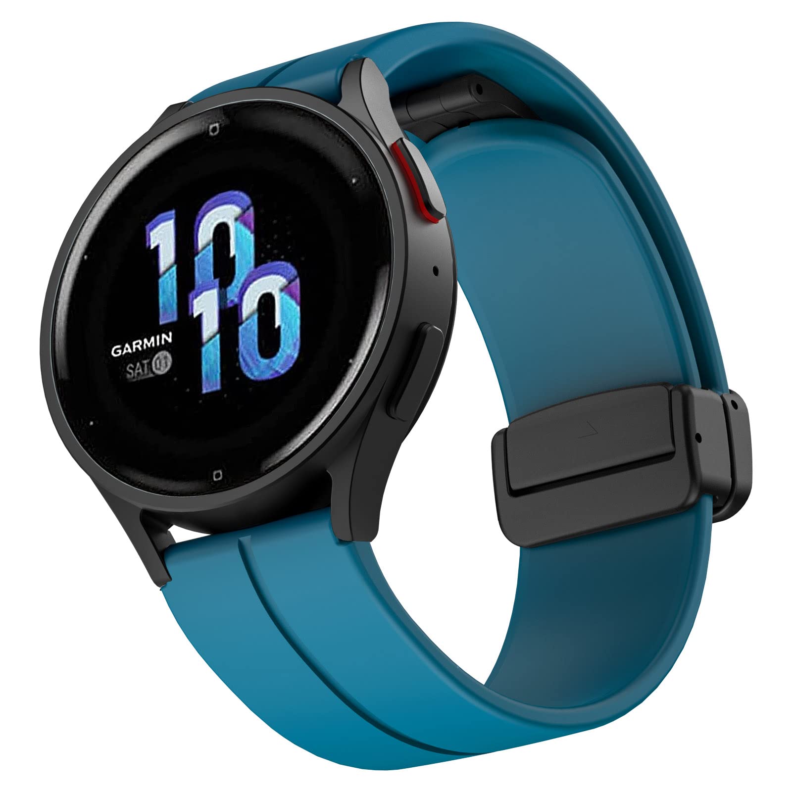 Strap for Garmin Venu 2S Silicone, 18mm Sport Watchband Replacement Strap for Venu 2S/Vivoactive 4S 40mm/Vivomove 3S/Fossil Women's Q Venture HR Gen 4/Gen 3/Withings Steel HR 36mm/Huawei Watch 1/Fit