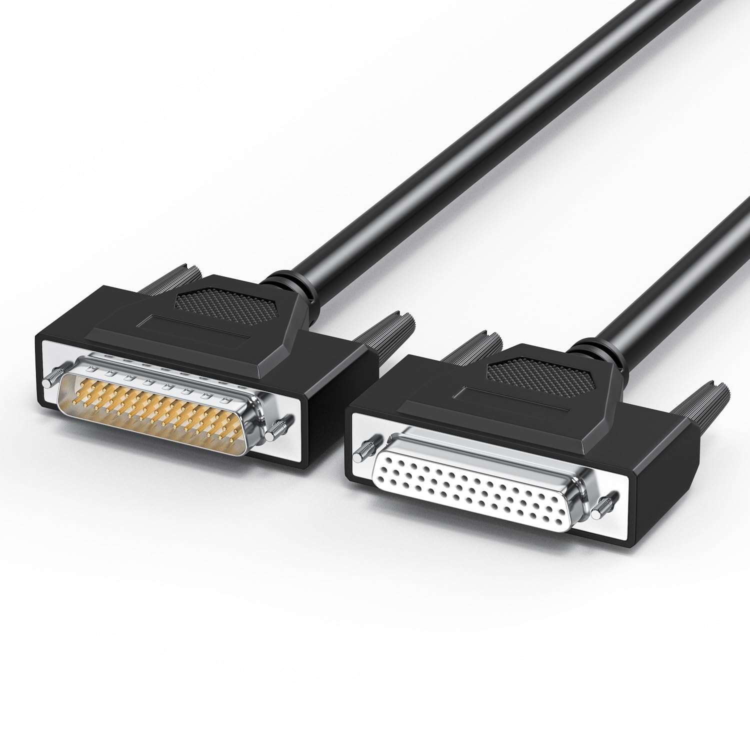 Photo 1 of JUXINICE D-Sub 44 Pin Double Shielded Cable, DB44 Male to Female 5FT, 44 Pin Extension HDB44 M/F Black
