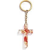 Cross Keychain, Religion Jesus Keyring Christian Gifts, Women Charm for Purse Handbags Backpacks, Small delicate accessories