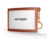 WEYNERY Ski Pass Holder for Goggle Straps with Clip for Zippers and Gear | Curved holder for goggle straps with a side loop and metal clip for zippers, backpacks or gear; open frame for easy scanning
