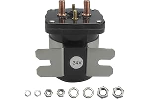 Coimoviol 586-905 Solenoid Contactor Relay 24V 200Amp Compatible with Trombetta White Rodgers Skyjack, OEM# 586-114111, 114-2411, 103101, 4 Terminal Starter Solenoid