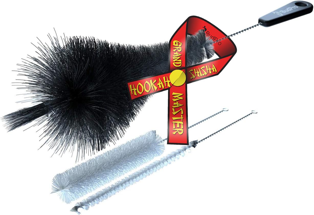 BudPro Hookah Brush Set Cleaning kit for Cleaning vases, Bottles etc