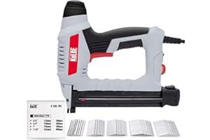 KeLDE Electric Nail Gun Kit, 120V Power Corded Brad Nailer with Adjustable Power Knob for Home, DIY, Includes 1500pc Brad Nails, 15/20/25/32mm