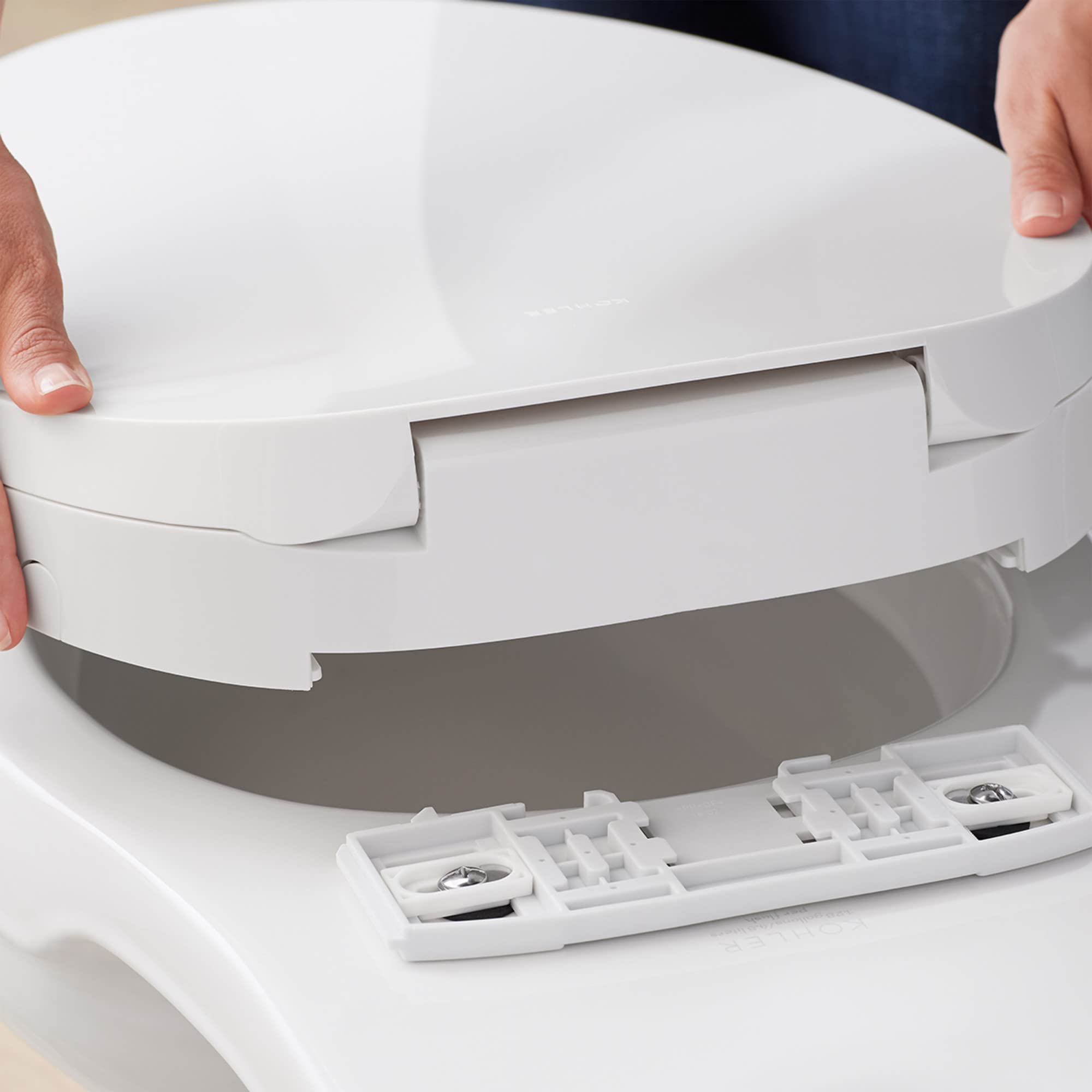 Kohler PureWash M300 Manual Elongated Bidet Toilet Seat, Chrome Handle, Quiet-Close Lid Prevents Slamming, Toilet Bidet, Easy Installation with Quick-Release Hinges, Self-Cleaning Wand