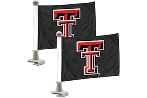 FANMATS 61933 Texas Tech Red Raiders Ambassador Car Flags - 2 Pack Mini Auto Flags, 4in X 6in, Perfect for Hood or Trunk