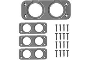 4-Pack 2 Way Hole USB Socket Panel Multifunction DIY Toggle Switch Charger Socket Panel Mount for Car Truck RV Boat Motorcycl