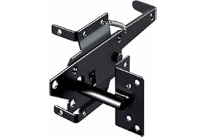 skysen Carbon Steel Vinyl Wood Fence Post Mount Gate Latch(2066-cs-p)