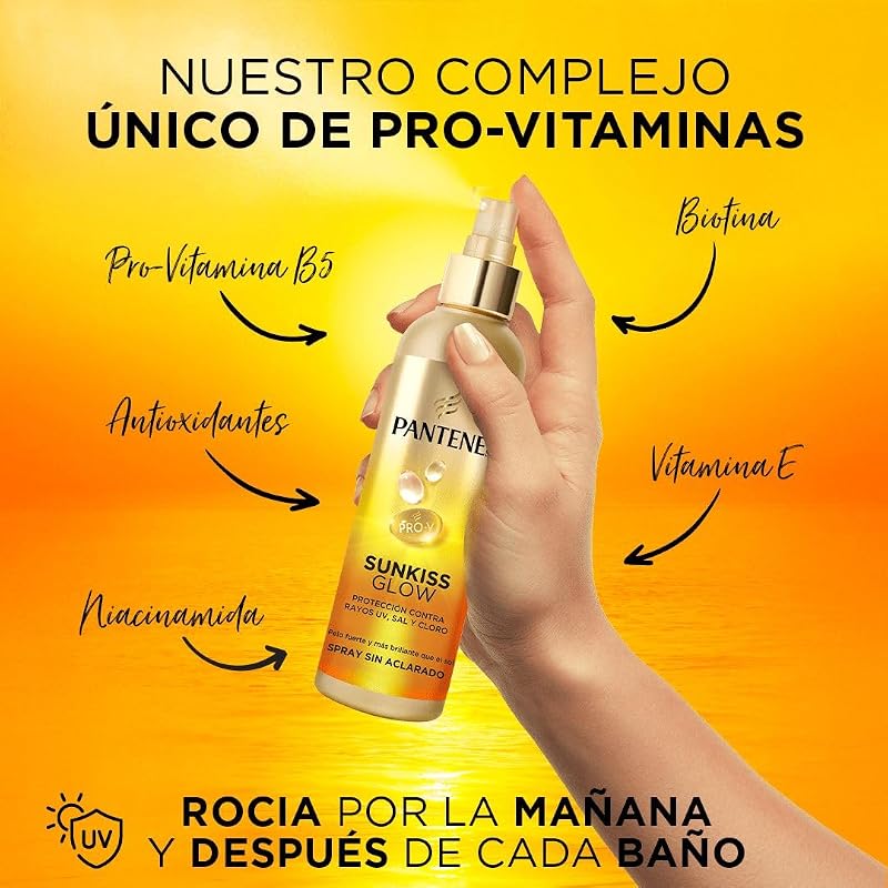 Sunkiss Glow Protector Solar y Térmico, Spray Desenredante 200ml