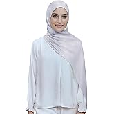 Lina & Lily Sheen Shimmer Women's Crepe Scarf Shawl Wrap Head Hijab Lightweight