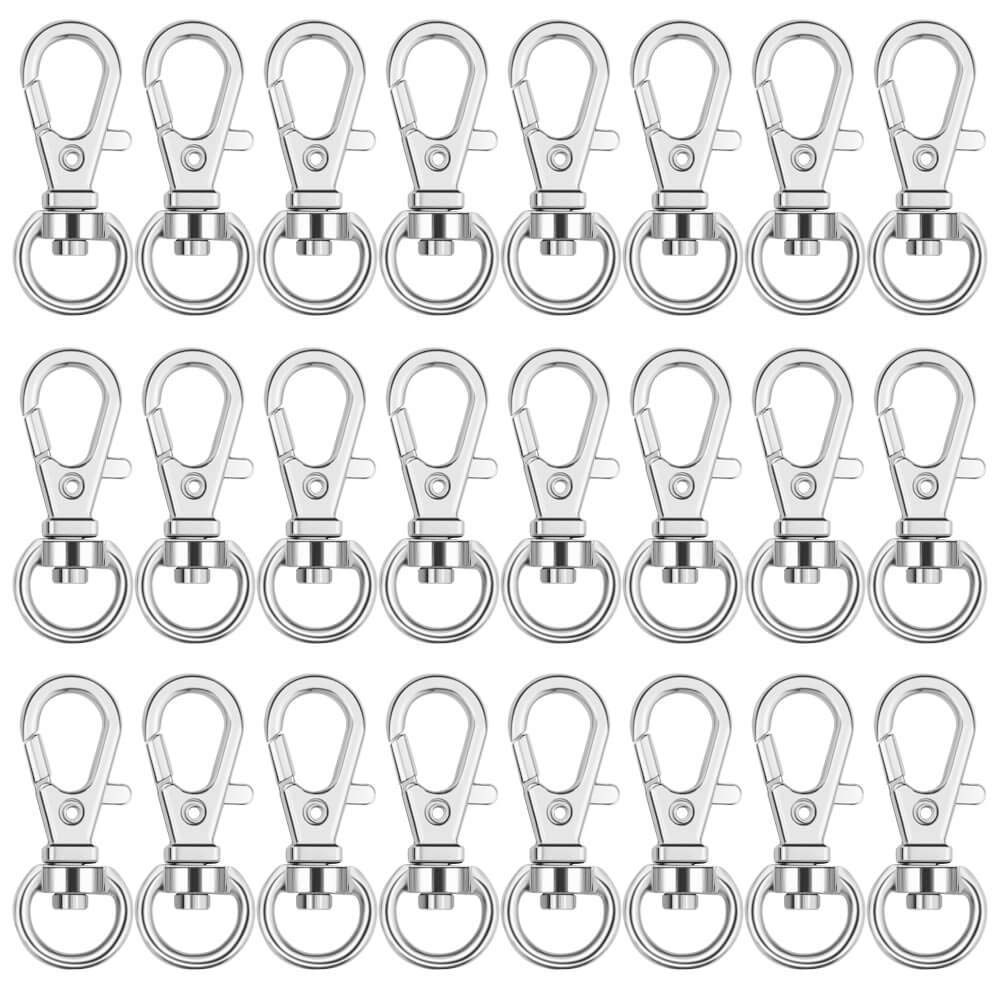Anezus 100Pcs Key Chain Clip Hooks Swivel Lanyard Snap Hook Keychain Hooks for Lanyard Key Rings Crafting